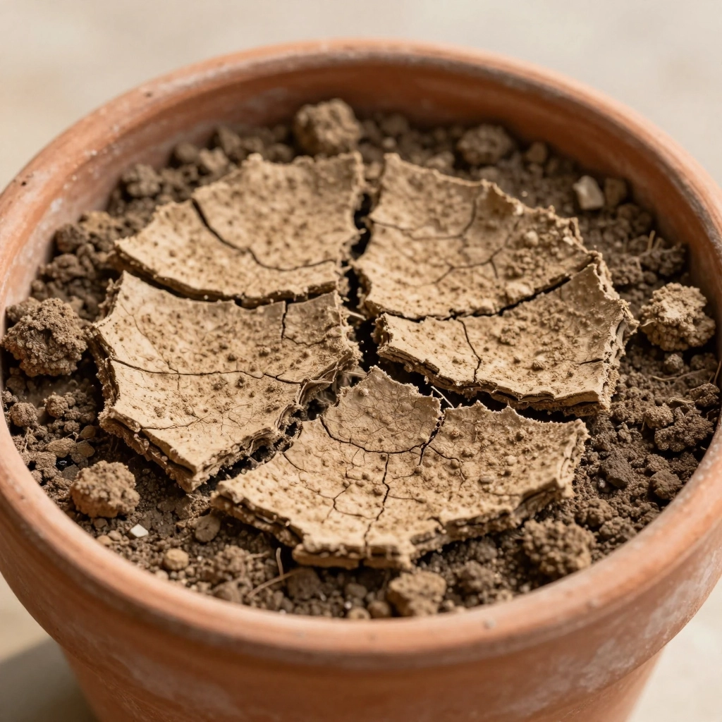 dry soil indicating underwatering in plants