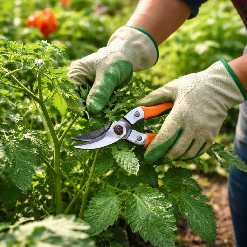 prevent fungal plant diseases by pruning garden plants with clean tools
