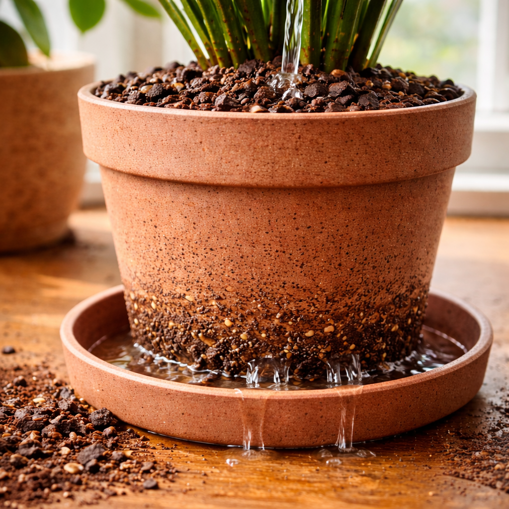 proper drainage when watering indoor plants